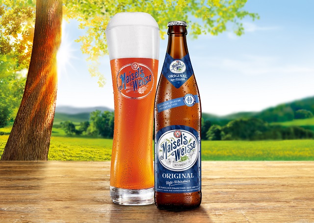 Maisel`s Weisse Original Bieflasche und Glas