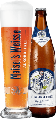 Maisel's Weisse Alkoholfrei Glas und Flasche