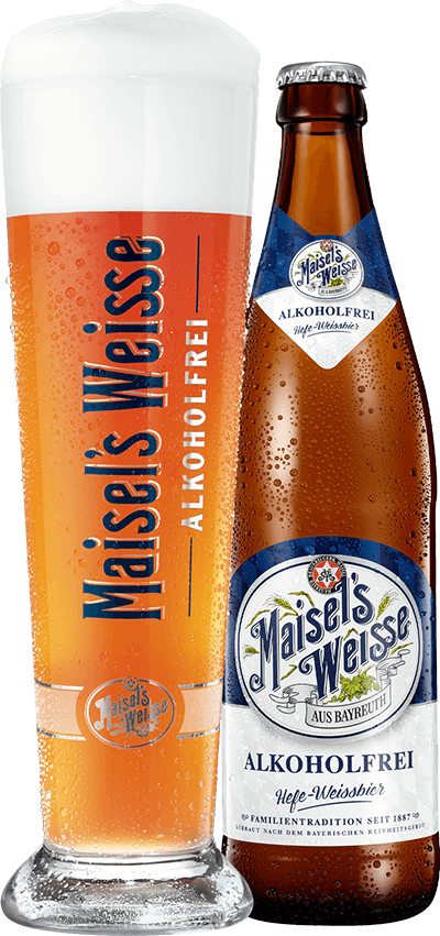 Maisel's Weisse Alkoholfrei Glas und Flasche