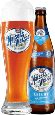 Maisel's Weisse Leicht Glas und Flasche