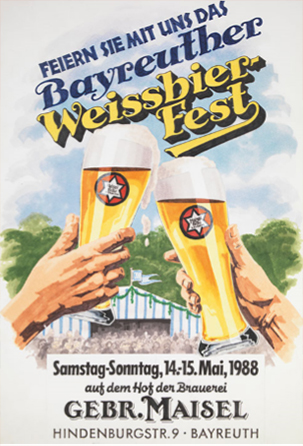 Plakat für das Bayreuther Weissbierfest