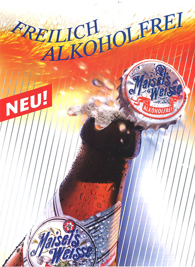 Werbeplakat von Maisel's Weisse Alkoholfrei