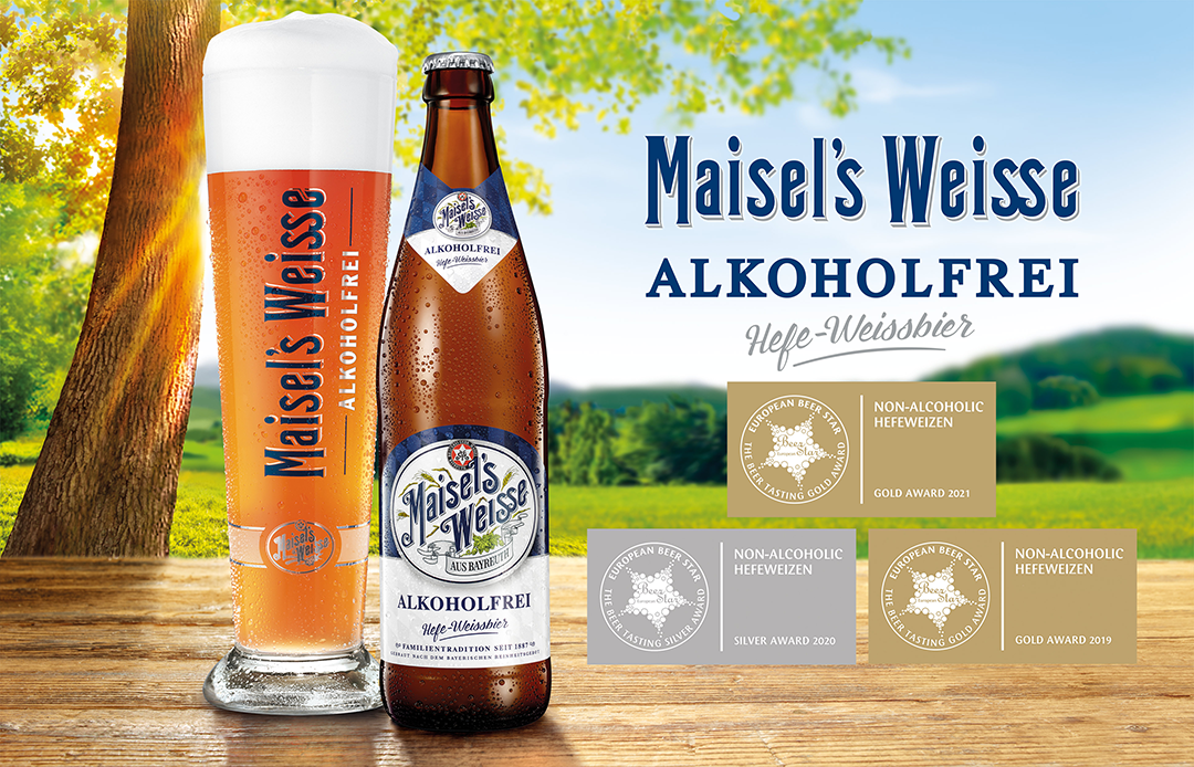 Maisel's Weisse Alkoholfrei mit seinen Auszeichnungen